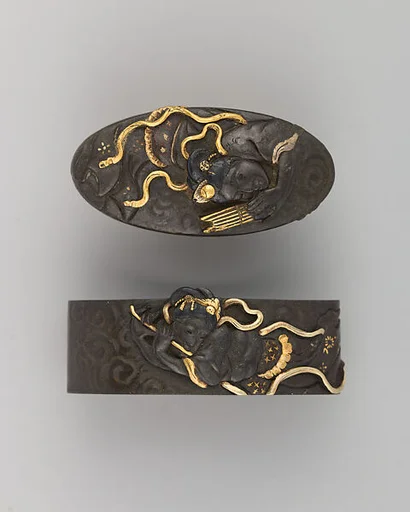Sword-Hilt Collar and Pommel (Fuchigashira)