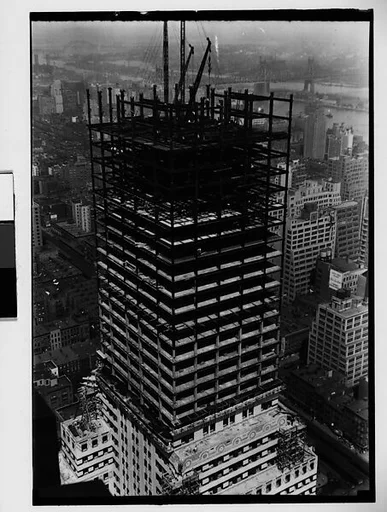 [Chrysler Building Construction Site, From Roof of Chanin Building, New York City]