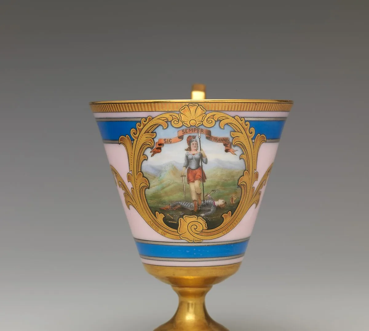 Continental footed porcelain cup, Virginia — Joseph S. Potter