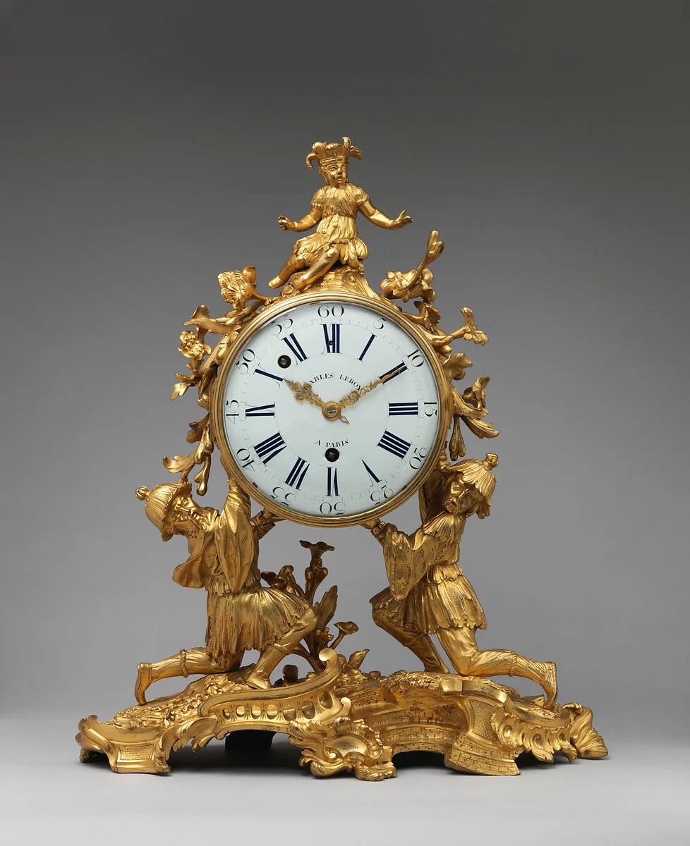 Mantel clock (horloge de cheminée) — Jean-Joseph de Saint Germain|Charles Leroy