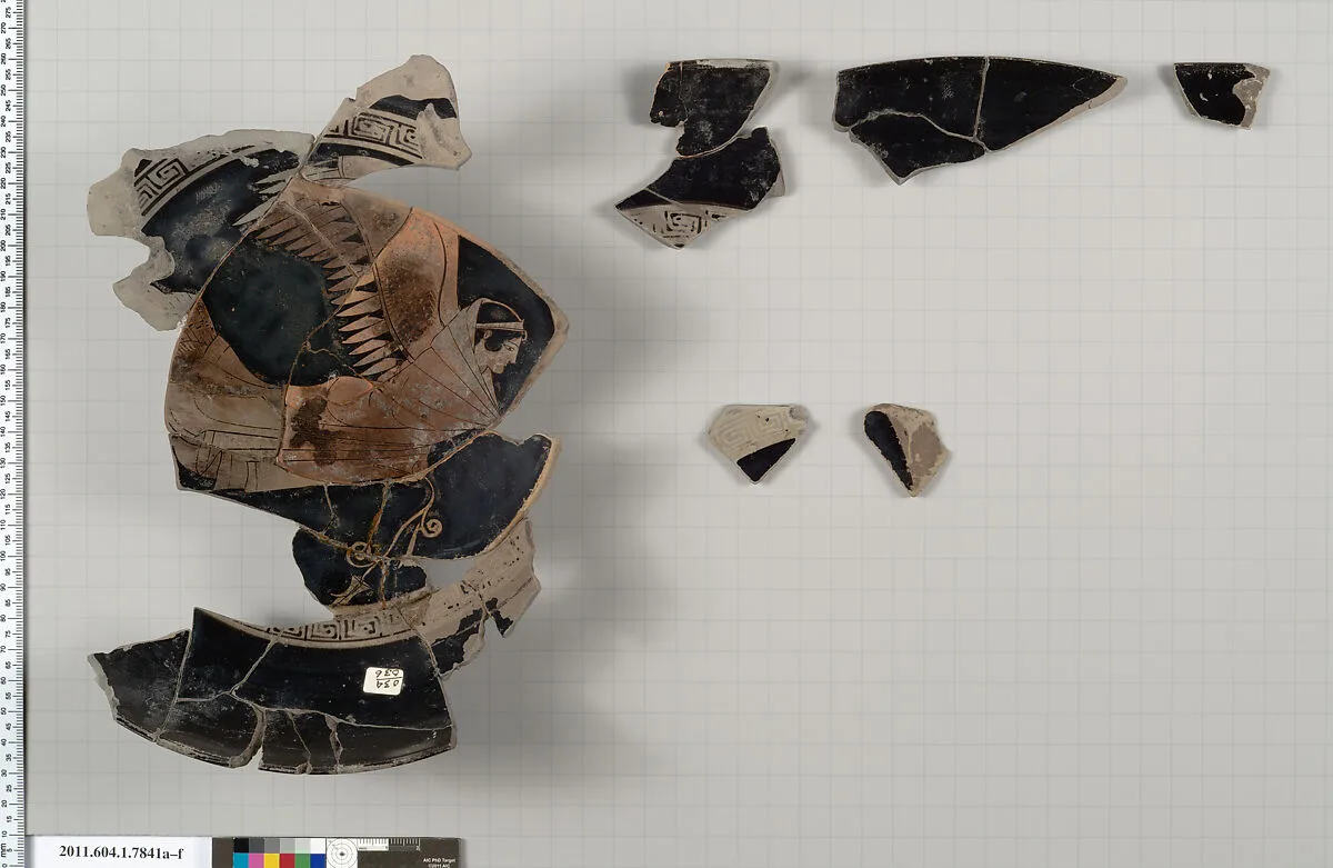 Terracotta fragments of a kylix (drinking cup) — Unknown