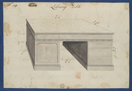 Library Table, from Chippendale Drawings, Vol. II