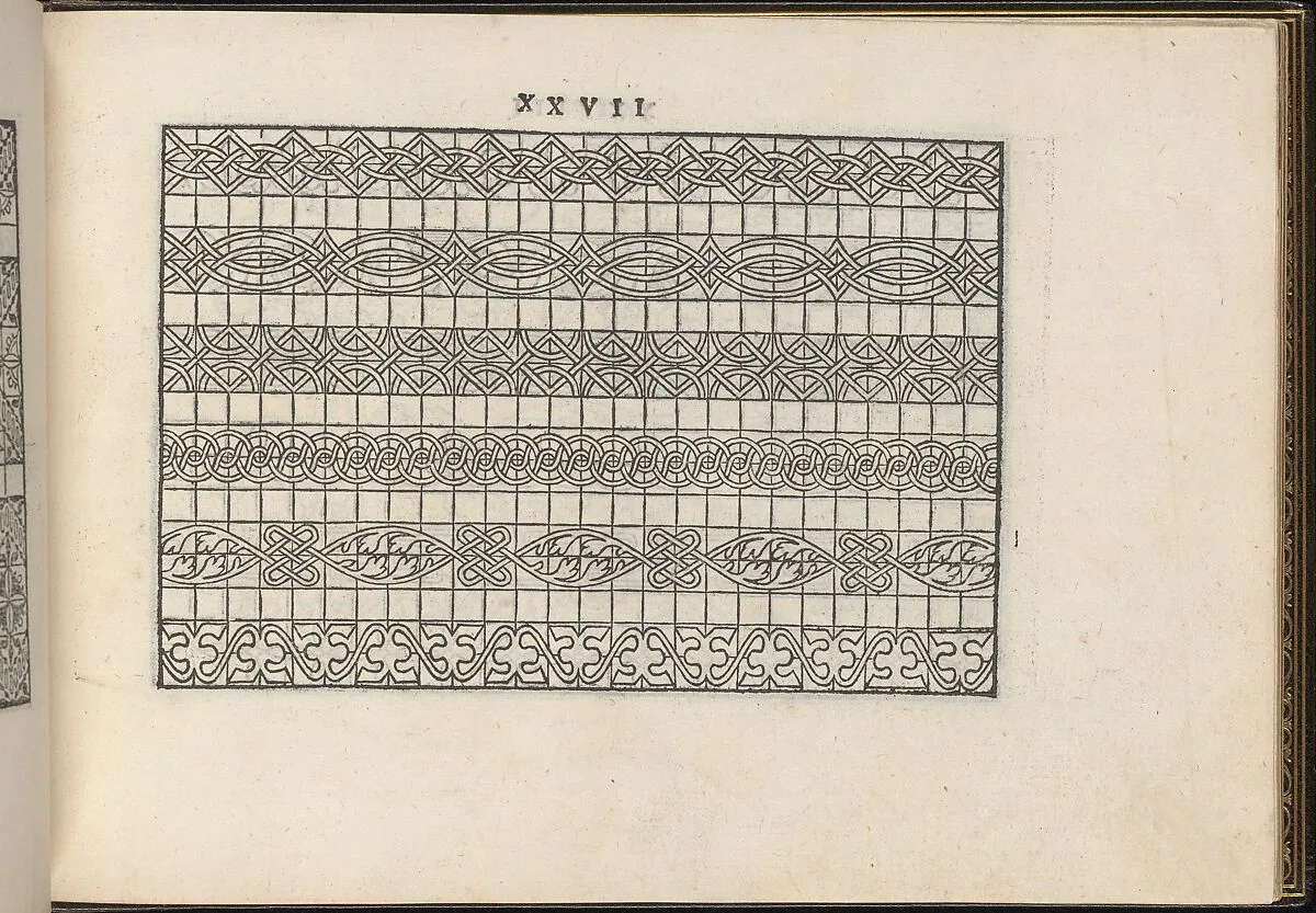 La Vera Perfettione del Disegno di varie sorti di recami, page 14 (recto) — Giovanni Ostaus|Giuseppe Salviati (Giuseppe Porta, called Il Salviati)