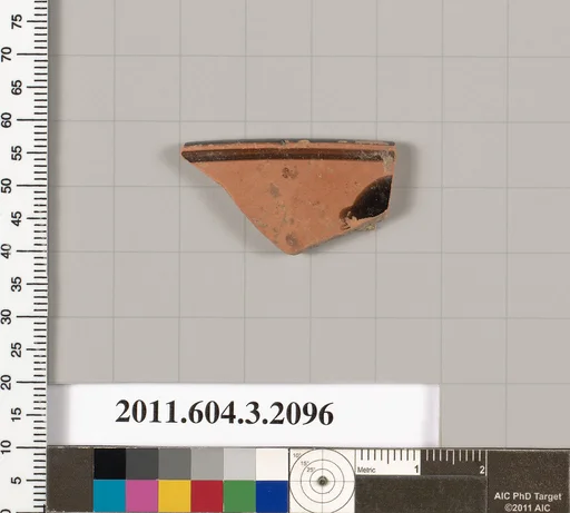 Terracotta rim fragment of a kylix (drinking cup)