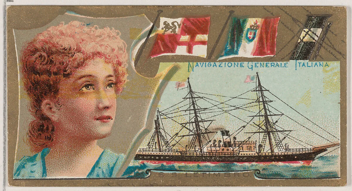 Navigazione Generale Italiana, from the Ocean and River Steamers series (N83) for Duke brand cigarettes — W. Duke, Sons & Co.