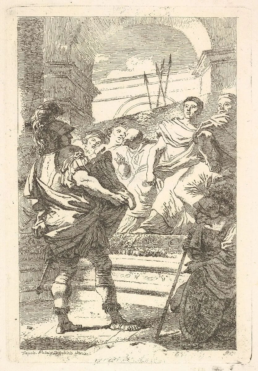 Fabius Maximus before the Senate at Carthage — Jean Honoré Fragonard|Giovanni Battista Tiepolo