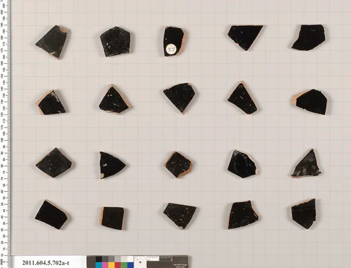 Terracotta fragments of kylikes (drinking cups)