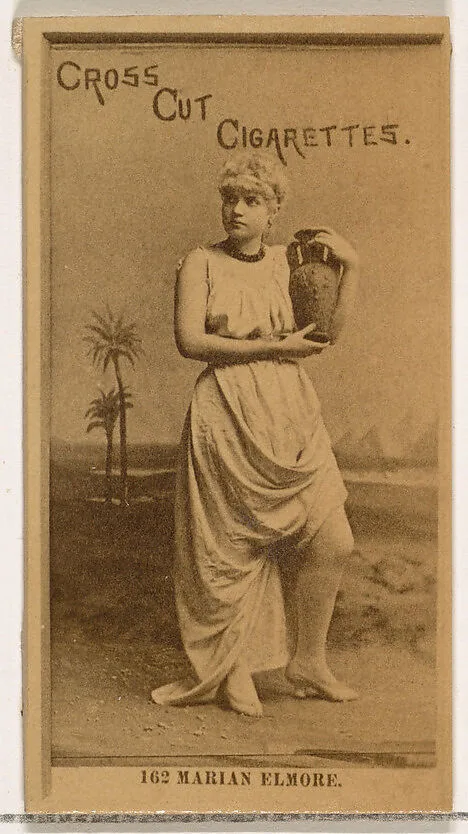 Card Number 162, Marian Elmore, from the Actors and Actresses series (N145-2) issued by Duke Sons & Co. to promote Cross Cut Cigarettes — W. Duke, Sons & Co.