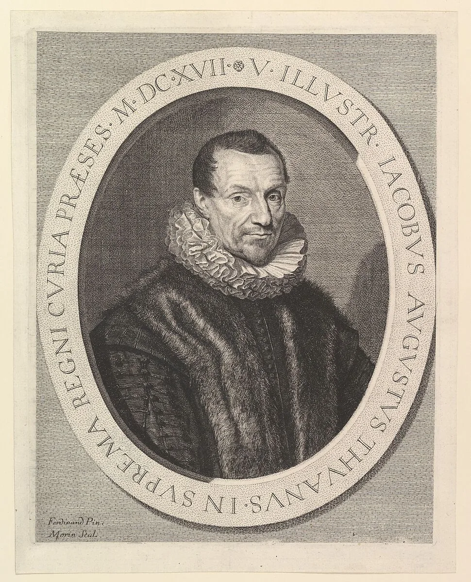 Jacques-Auguste de Thou, premier president au Parlement — Jean Morin|Philippe de Champaigne