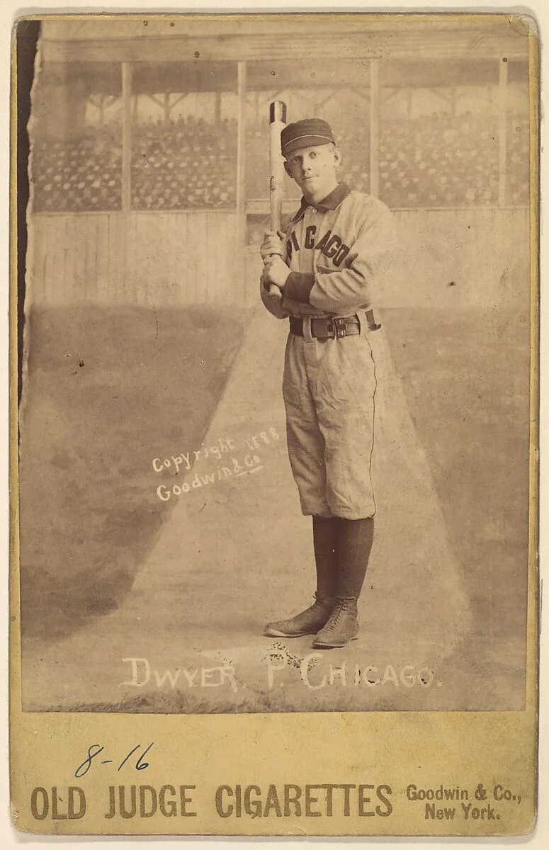 John Francis Dwyer, Pitcher, Chicago, from the series Old Judge Cigarettes — Goodwin & Company