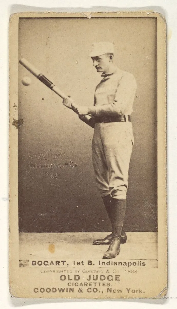 Bogart, 1st Base, Indianapolis, from the Old Judge series (N172) for Old Judge Cigarettes — Goodwin & Company