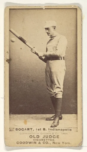 Bogart, 1st Base, Indianapolis, from the Old Judge series (N172) for Old Judge Cigarettes