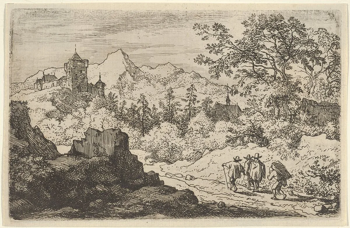 The Three Men and the Porter — Allart van Everdingen