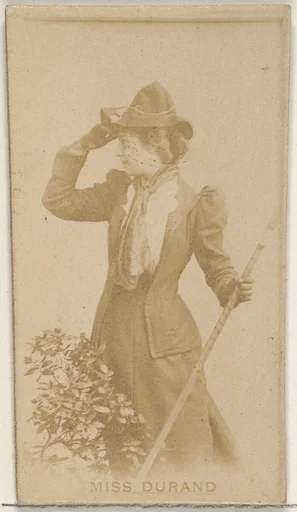 Miss Durand, from the Actors and Actresses series (N45, Type 8) for Virginia Brights Cigarettes
