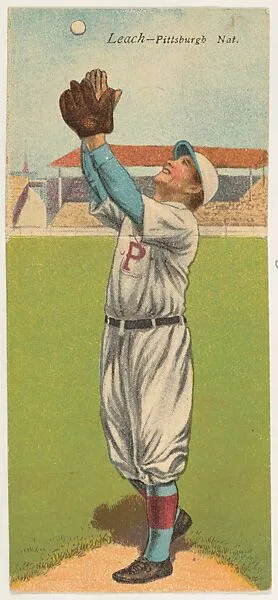 Leach, Pittsburgh, National League, from the Mecca Double Folder series (T201) — Mecca Cigarettes