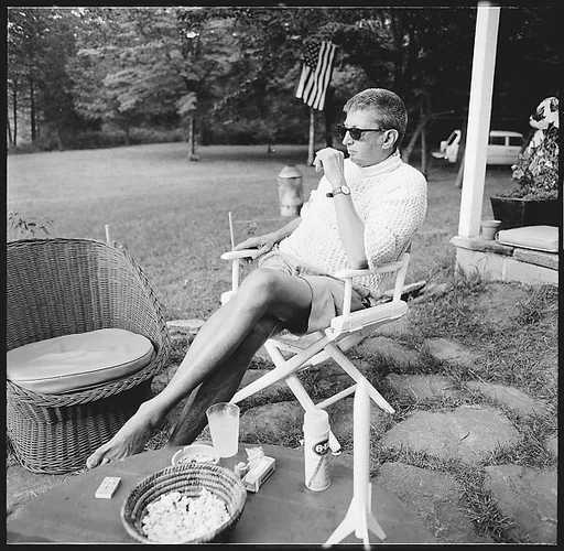 [12 Portraits of Carrol Cooney Seated on Patio, Connecticut]