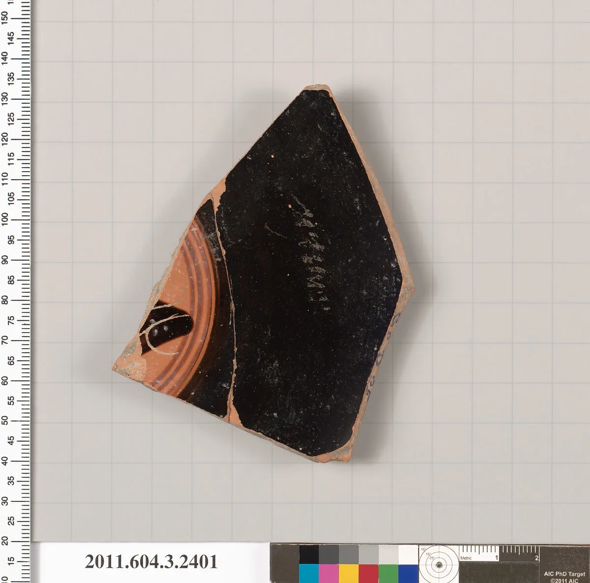 Terracotta fragment of a kylix: eye-cup (drinking cup) — Unknown