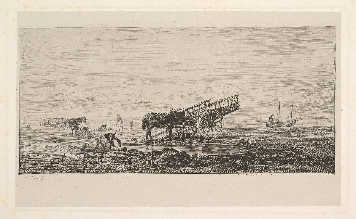 The Beach at Villerville — Charles-François Daubigny