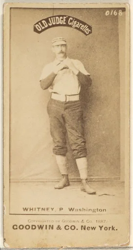 James Evans "Grasshopper Jim" Whitney, Pitcher, Washington Nationals, from the Old Judge series (N172) for Old Judge Cigarettes