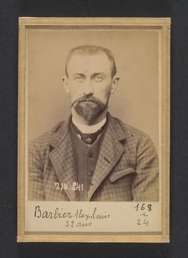 Barbier. Louis, Alexandre. 31 ans, né à Jussecourt (Marne). Comptable. Anarchiste. 27/2/94.