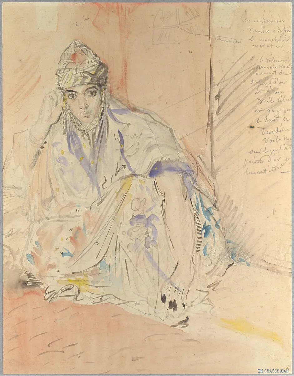 Jewish Woman of Algiers Seated on the Ground — Théodore Chassériau