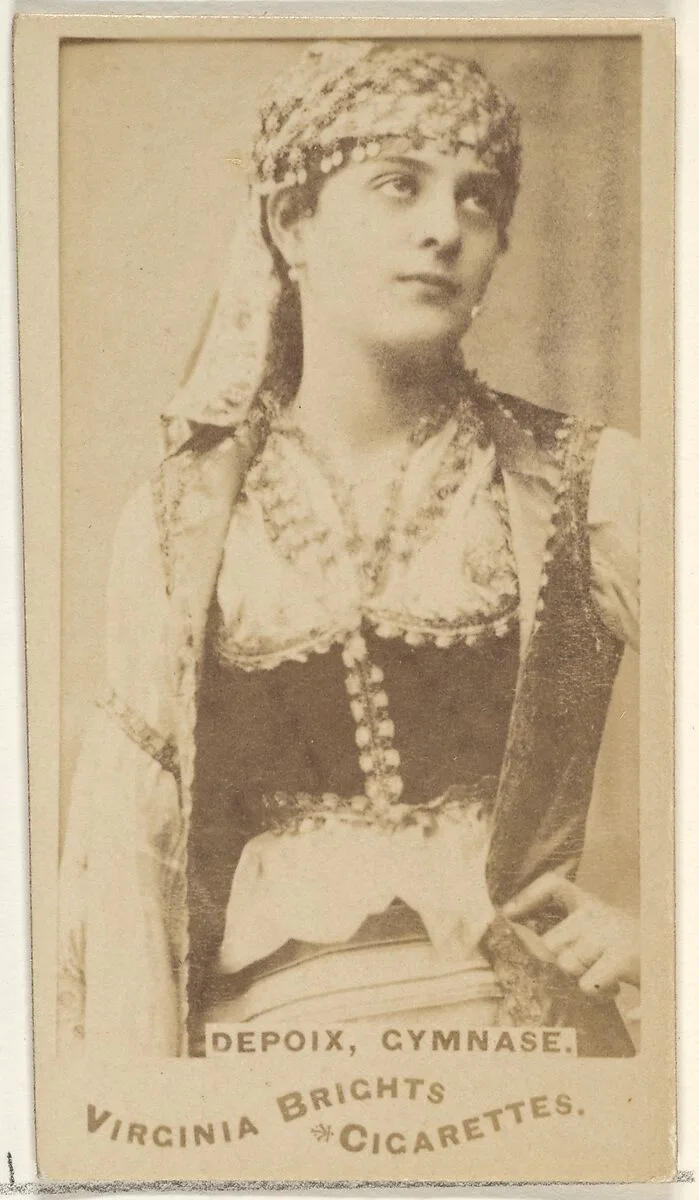 Depoix, Gymnage, from the Actors and Actresses series (N45, Type 1) for Virginia Brights Cigarettes — Allen & Ginter
