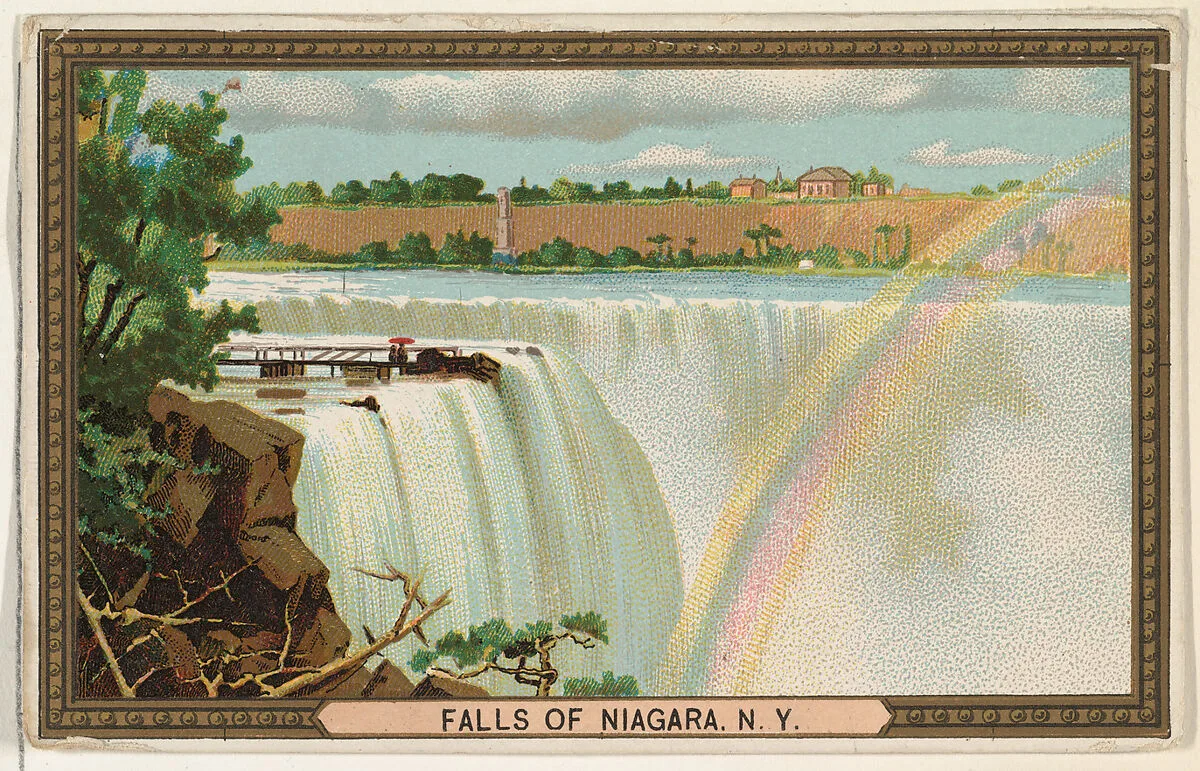 Falls of Niagara, New York, from the Rulers, Flags, and Coats of Arms series (N126-1) issued by W. Duke, Sons & Co. — W. Duke, Sons & Co.