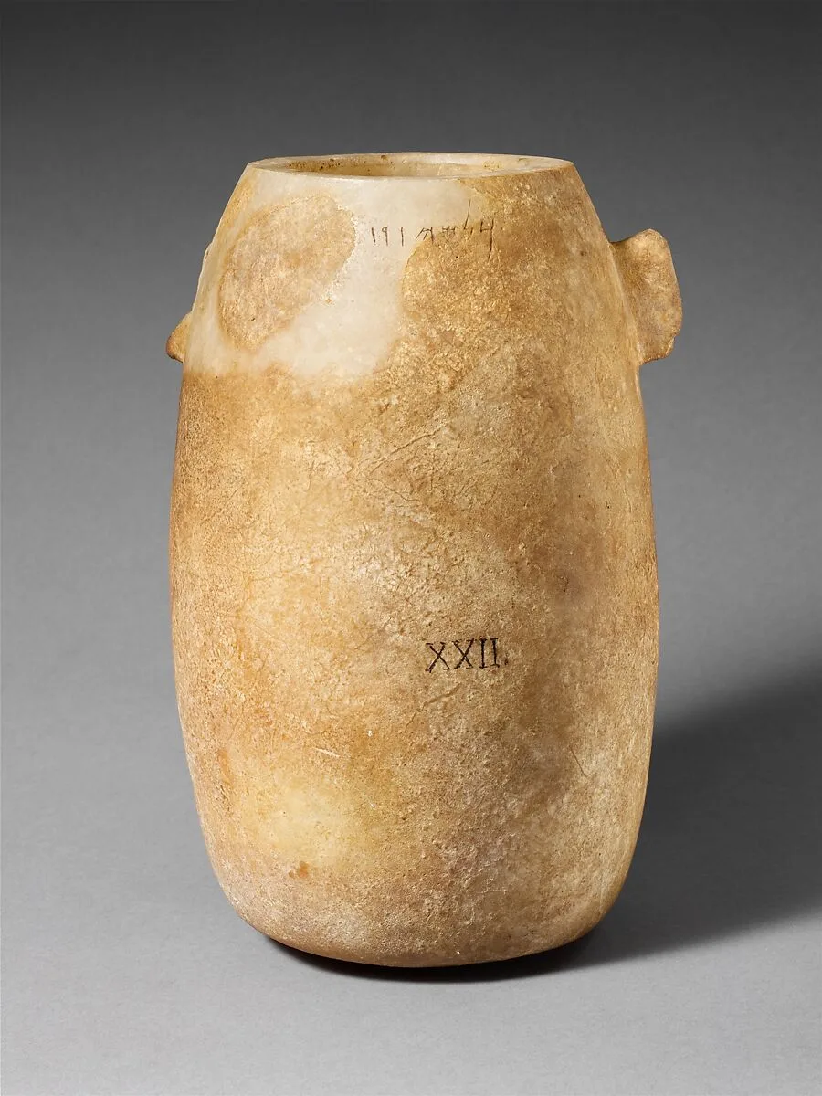 Alabaster inscribed "alabastron" — Unknown