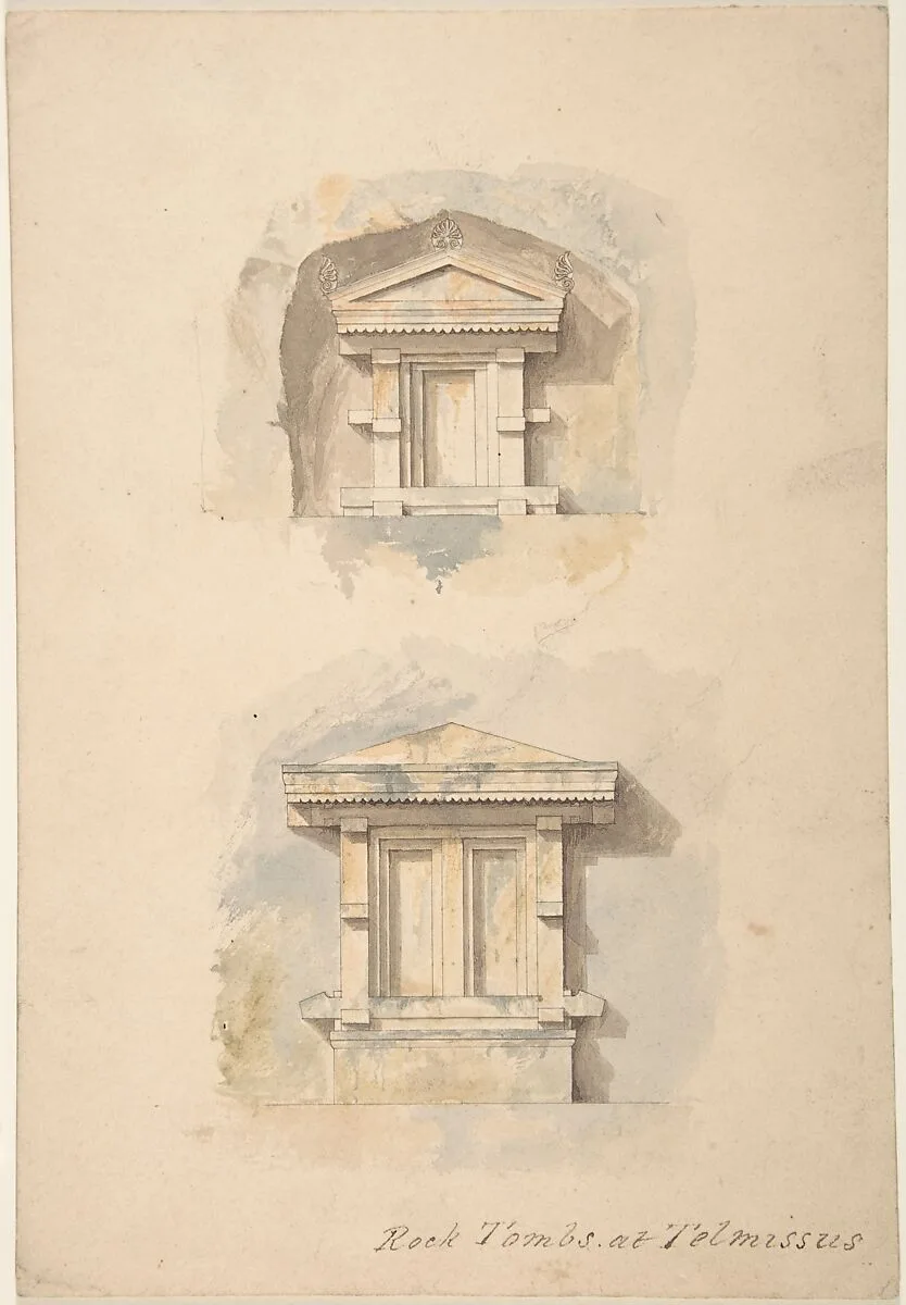 Rock Tombs at Telmissus — Anonymous, British, 19th century