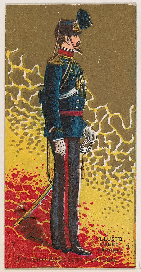 Officer of Artillery, Portugal, from the Military Series (N224) issued by Kinney Tobacco Company to promote Sweet Caporal Cigarettes — Kinney Brothers Tobacco Company
