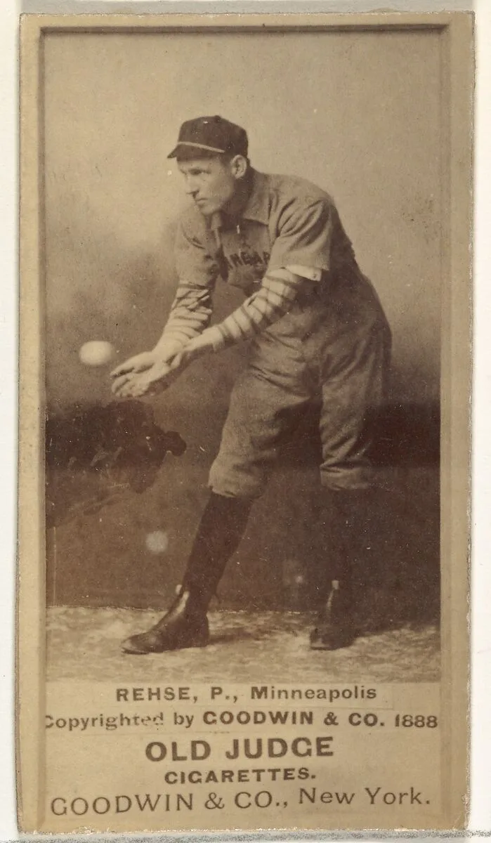 Rehse, Pitcher, Minneapolis, from the Old Judge series (N172) for Old Judge Cigarettes — Goodwin & Company