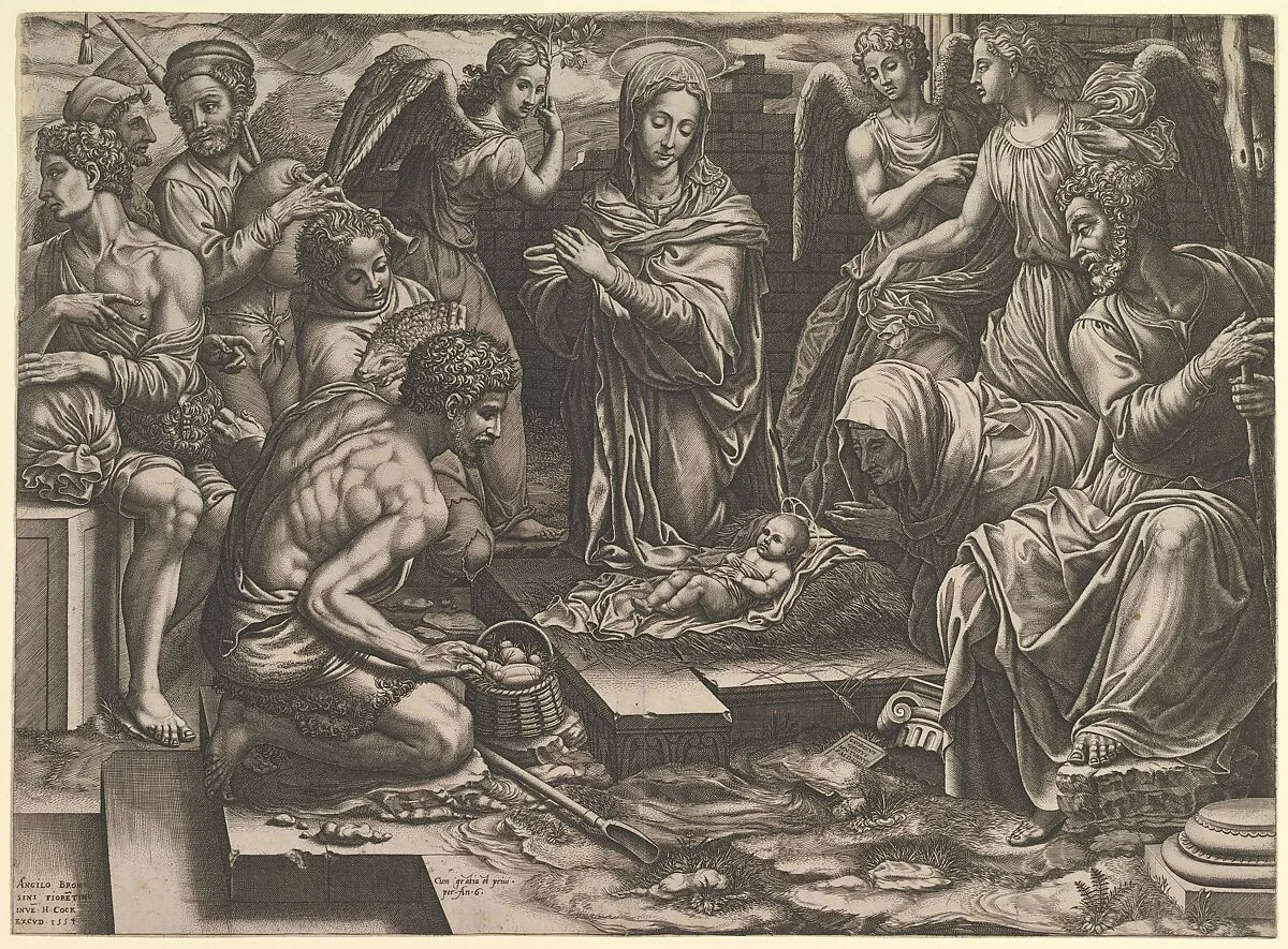 The Nativity — Giorgio Ghisi|Bronzino (Agnolo di Cosimo di Mariano)|Hieronymus Cock