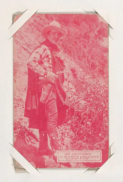 Wm. Desmond in "Return of Riddle Rider" from Western Stars or Scenes Exhibit Cards series (W412) — Unknown