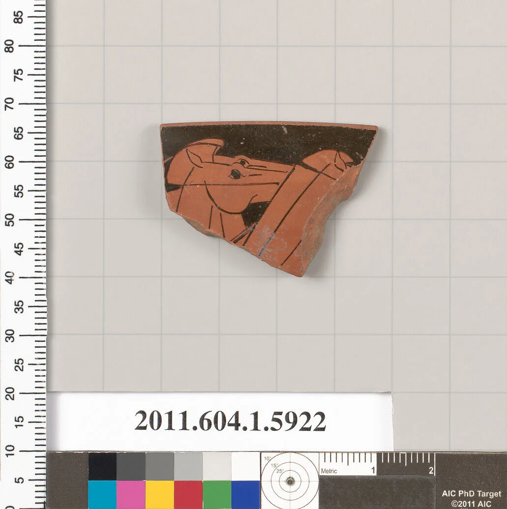 Terracotta rim fragment of a kylix (drinking cup) — Unknown
