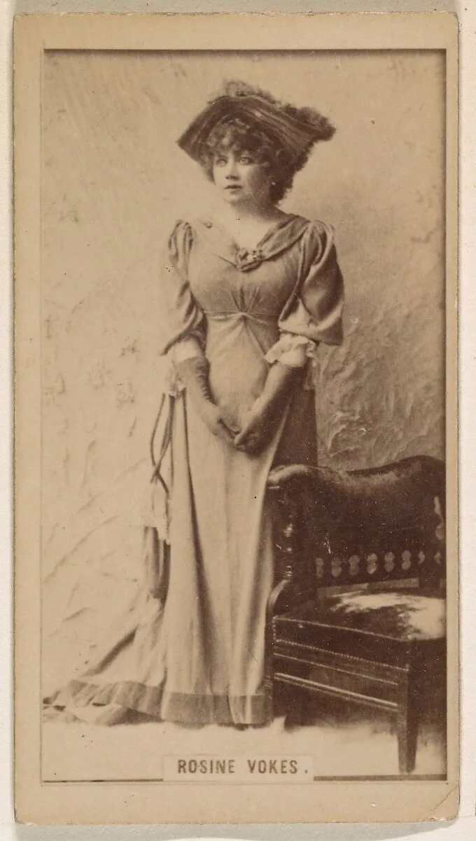 Rosine Vokes, from the Actresses series (N245) issued by Kinney Brothers to promote Sweet Caporal Cigarettes — Kinney Brothers Tobacco Company