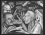 [Detail of "Division and Depression" Panel of Diego Rivera's Mural for the New Worker's School, New York City]