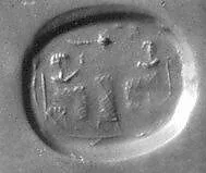 Stamp seal (scaraboid) with cultic banquet scene — Unknown
