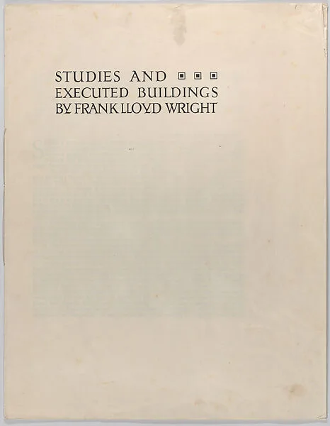Ausgeführte Bauten und Entwürfe von Frank Lloyd Wright — Frank Lloyd Wright|Ernst Wasmuth