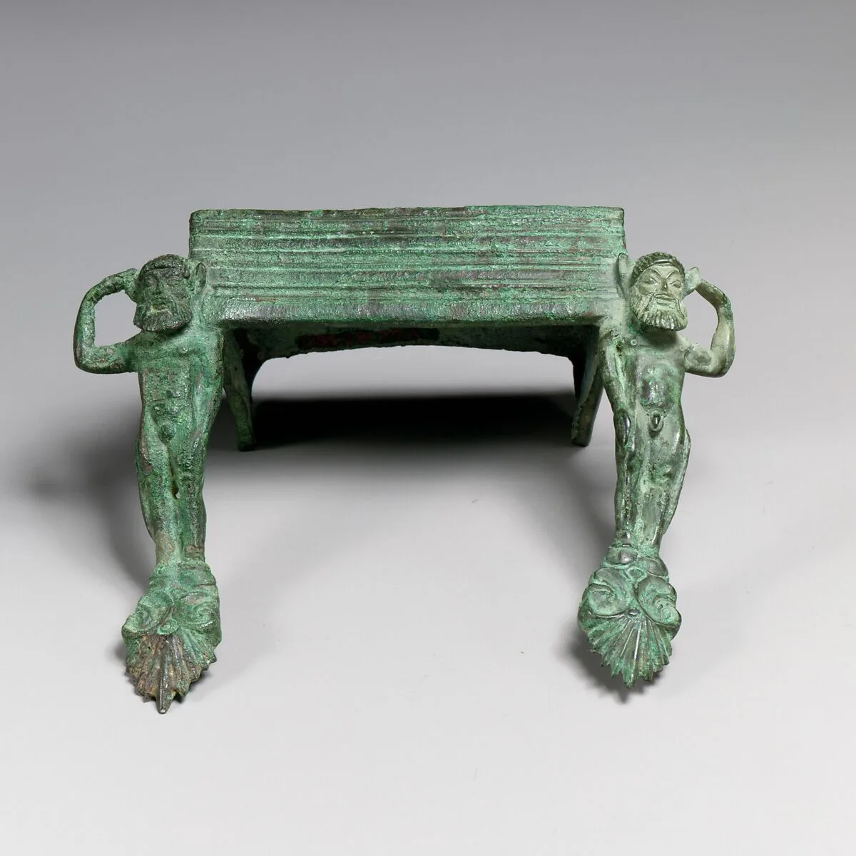 Pair of bronze handles with satyrs — Unknown