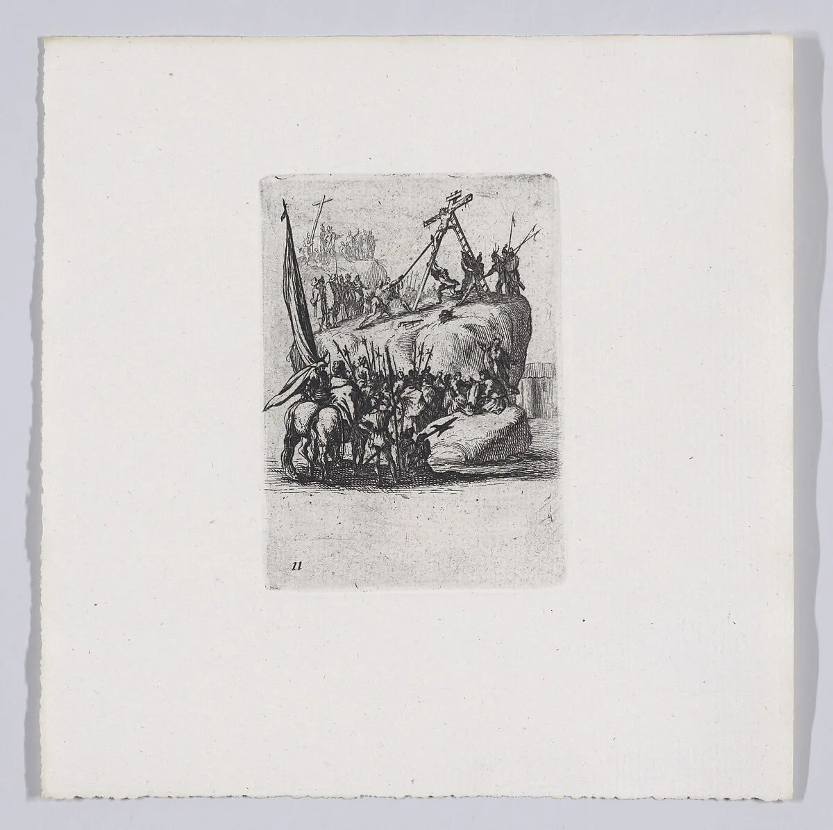 Reverse Copy of Le Crucifiement (The Crucifixion), from La Petite Passion (The Little Passion) — Anonymous|Jacques Callot