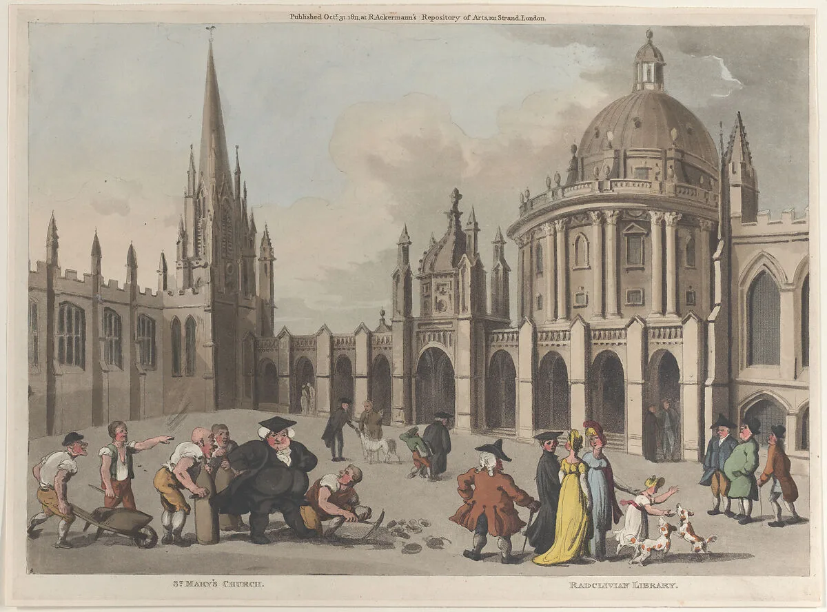 St. Mary's Church, Radclivian Library — Rudolph Ackermann, London|Thomas Rowlandson