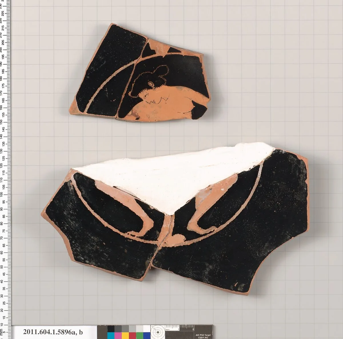 Terracotta fragments of a kylix (drinking cup) — Unknown