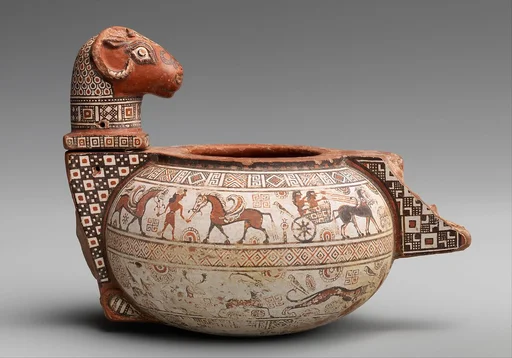 Terracotta cosmetic vase
