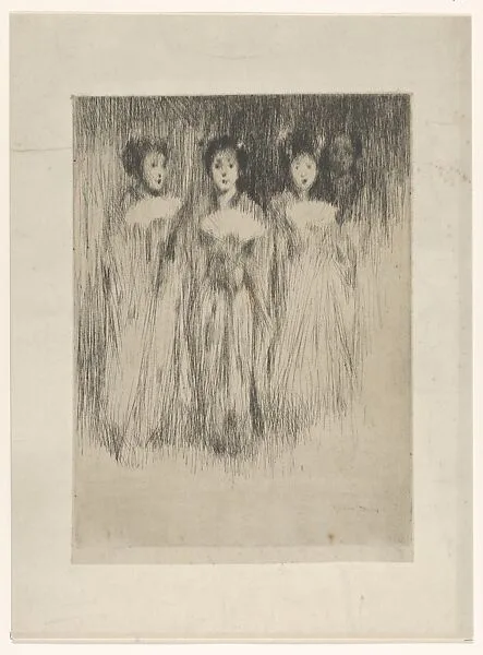 Three Fair Ladies (Geisha Girls with Fans) — Mortimer Menpes