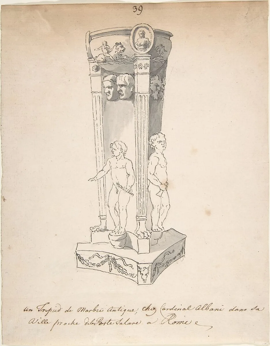 Drawing of Antique Tripod — Anonymous, French, 18th century