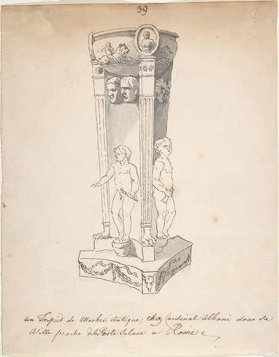 Drawing of Antique Tripod