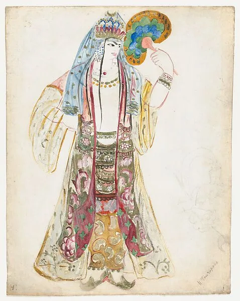 Costume Design for the Ballet 'Coq d'Or', premiered at the Théâtre national de l’Opéra in Paris, 1924 — Natalia Goncharova