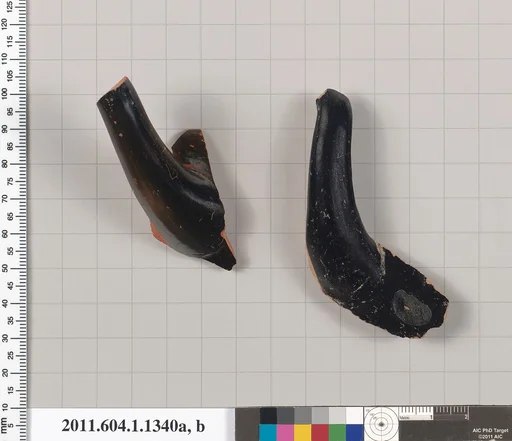 Terracotta fragments of kylikes (drinking cups)