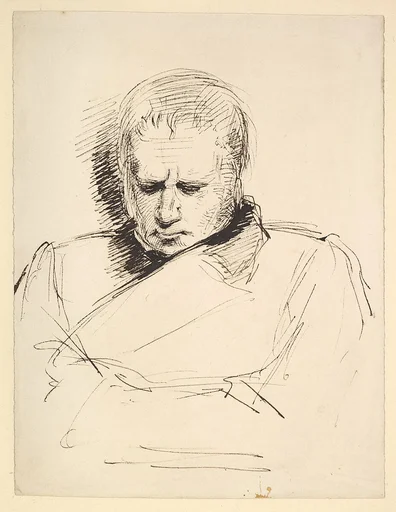 Study of a Man Gazing Down