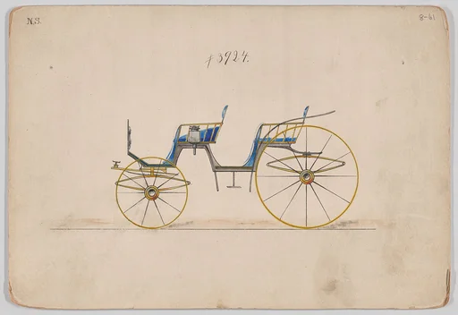 Design for 4 seat Phaeton, no top, no. 3924